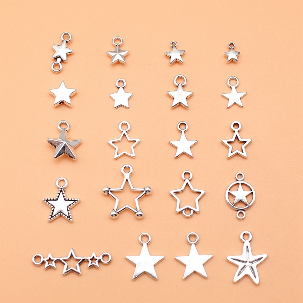 Charms set 20 Mặt Dây Chuyền Hình Ngôi Sao