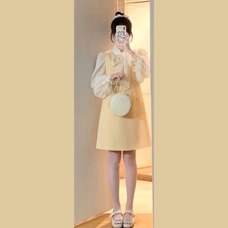 Set Áo Sơ Mi Váy Kiểu Pháp Kiểu Mới
