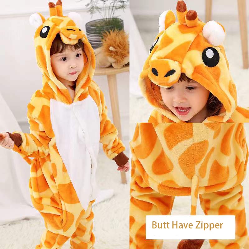 Kigurumi Bộ Áo Liền Quần Hóa Trang Khủng Long / Hươu Cao Cổ / Hươu Cao Cổ / Hoạt Hình Dễ Thương Cho Bé