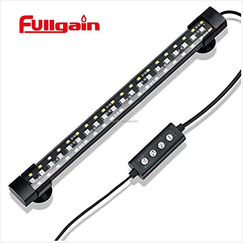 Fullgain 24/7 Chế Độ LED Full Spectrum Hidden Aquarium Light Với 3 Hàng Hạt Aquarium Dive Light