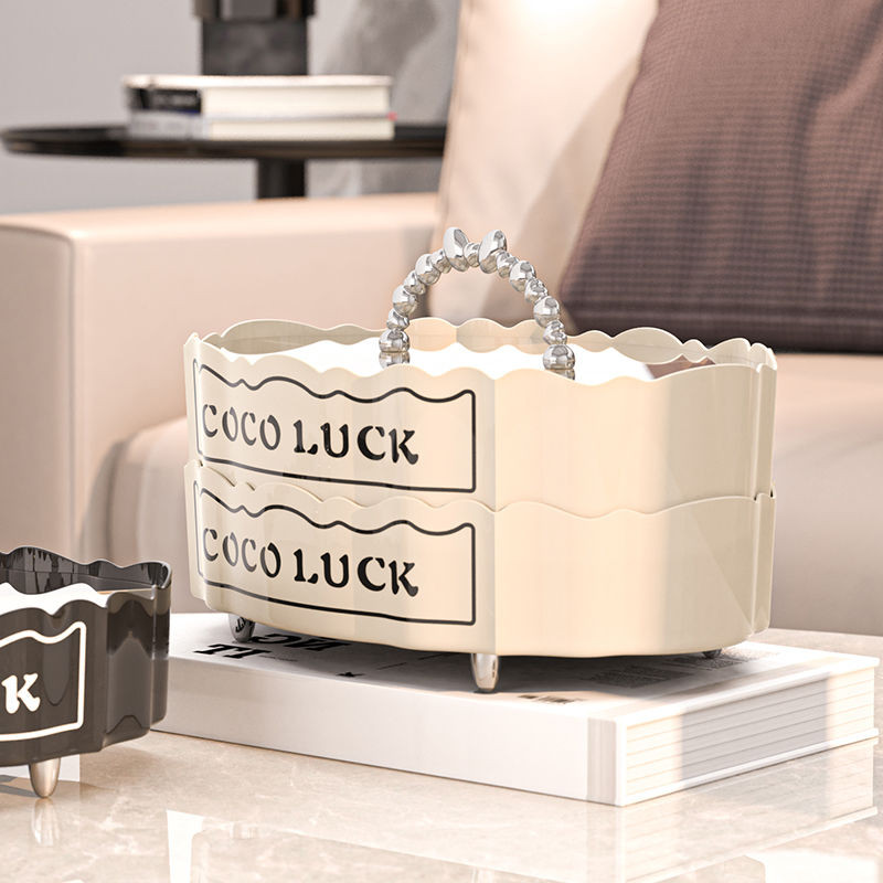 🌞HÀNG CÓ SẴN🌛 Home Divided Living Room Coffee Table With Lid Red Chinese Snack Storage Box Nut Mu