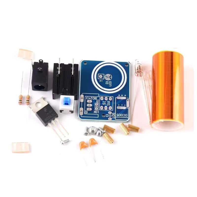 Bd243 Mini Tesla Coil Kit Magic Prop DIY Scatter Không Gian Chiếu Sáng Sản Xuất Điện Tử