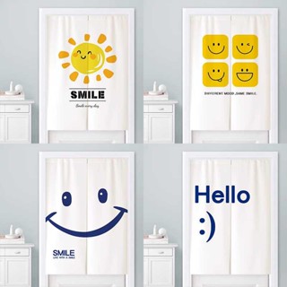  Rèm cửa mặt cười hoạt hình rèm vách ngăn rèm vải che bếp gia đình phòng trẻ em phòng ngủ rèm nửa không đục lỗ rèm treo 