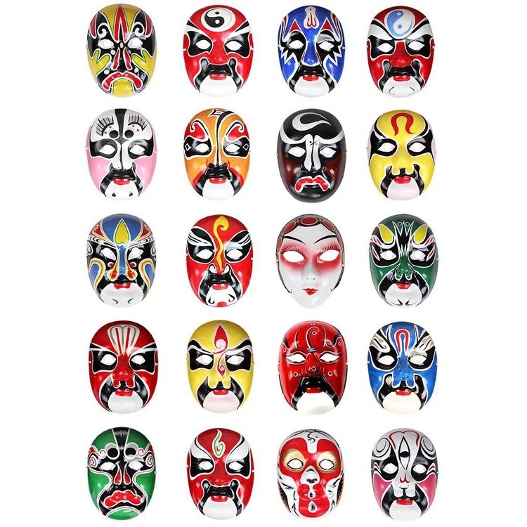 (Giá Hủy Diệt)Rap Beijing Opera Mask Full Face Trẻ em trưởng thành có thể đeo Guochao Mẫu giáo Tra