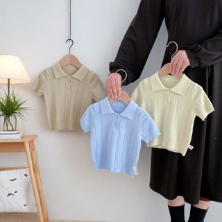 [Tay ngắn] Áo len ngắn tay kiểu dáng mới cho bé trai phiên bản Hàn Quốc thời trang Preppy Style