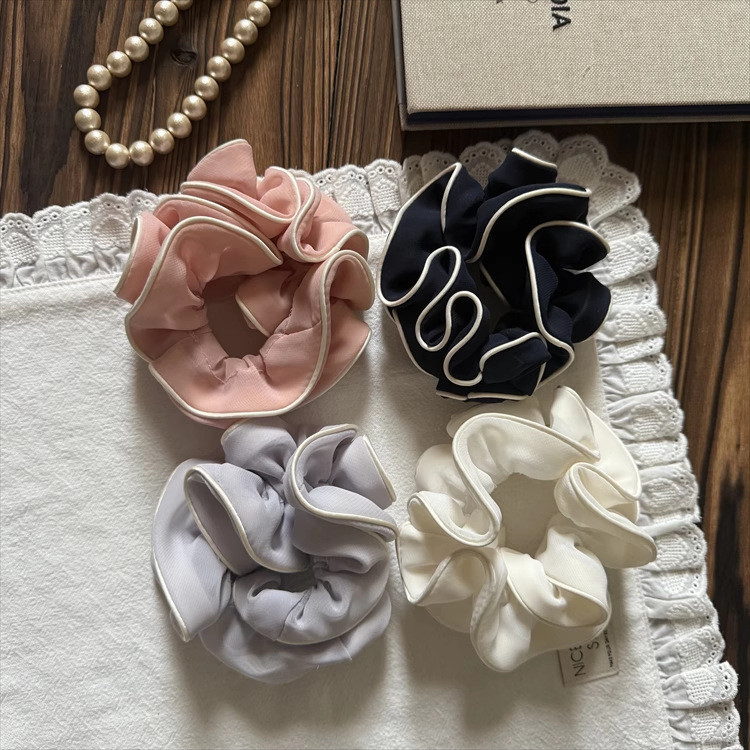 Ness Home Kẹp Tóc Hàn Quốc Tính Khí Hàn Quốc Vải Xếp Ly Scrunchy Tóc Nhẫn Phong Cách Hàn Quốc Buộc T