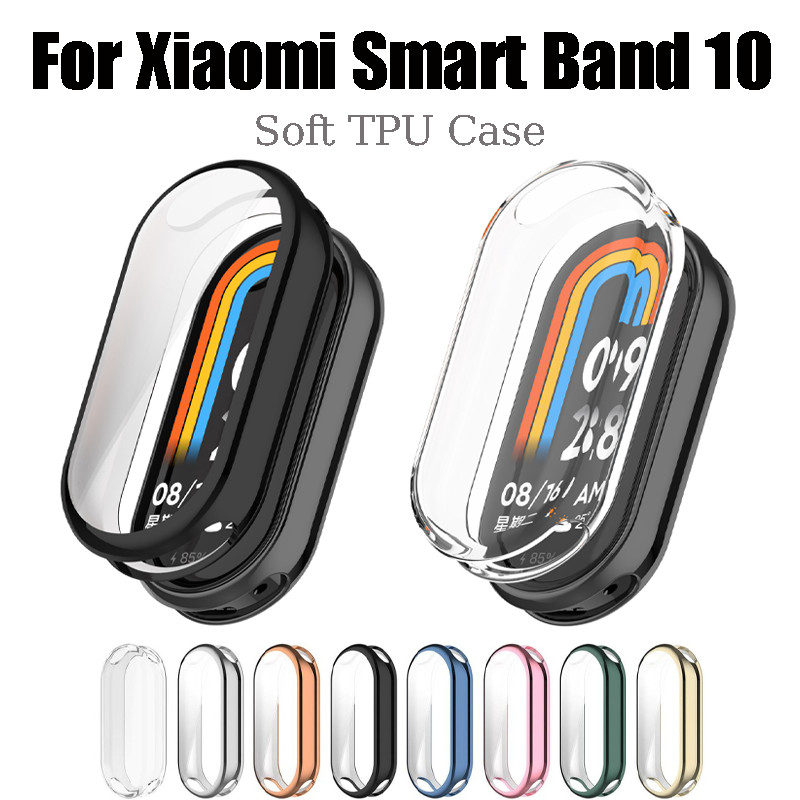 Ốp Lưng Silicon TPU Cho Xiaomi Smart Band 10 Khung Bảo Vệ Màn Hình Ốp Lưng Cho Xiaomi Band 10 Vỏ