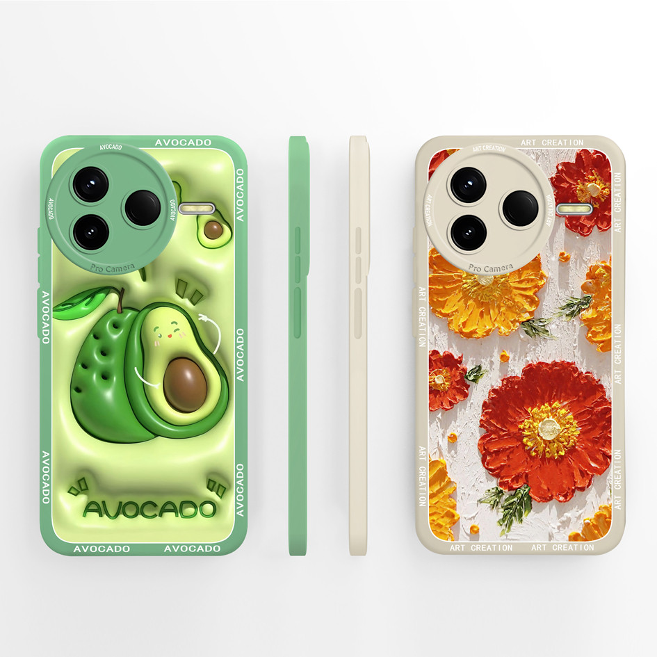 Vỏ Cho Redmi K80 Pro 5G Tranh Sơn Dầu Đẹp Họa Tiết Hoa Vỏ Điện Thoại Bảo Vệ Camera Mềm Mịn Silicon L