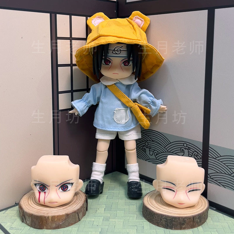 Naruto Uchiha Itachi Anime doll Manga Figure 10CM BJD Fullset 【Có sẵn】 Quà nữ fan
