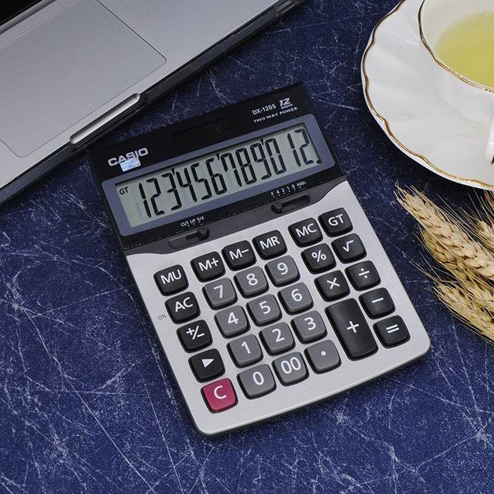 Máy tính Casio Màn hình lớn Máy tính năng lượng mặt trời GX MX DX-120S 12V 12S