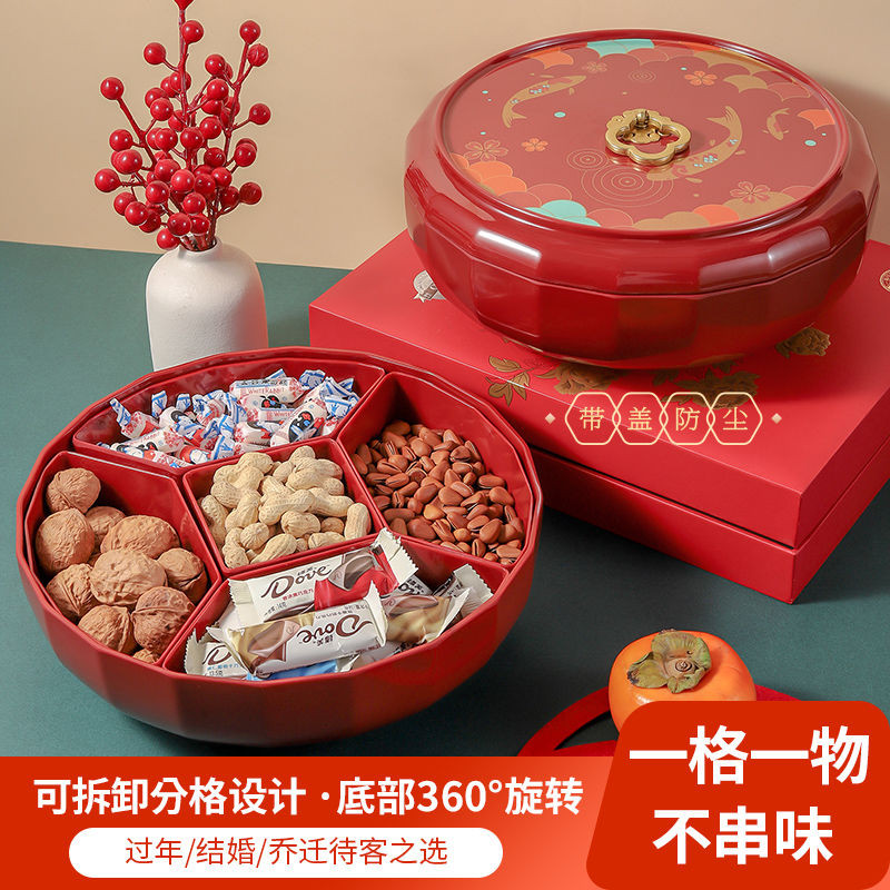 🌞HÀNG CÓ SẴN🌛 Dried Fruit Plate, Fruit Snacks, Candy, Wedding Storage Box For The Living Room And