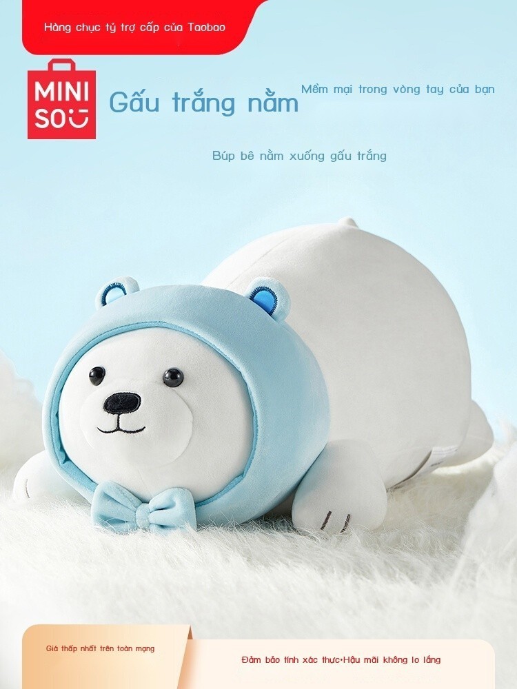 (HÀNG HOT) Gối búp bê cao cấp MINISO cho bé gái We Bare Bears series đồ chơi sang trọng búp bê bé g