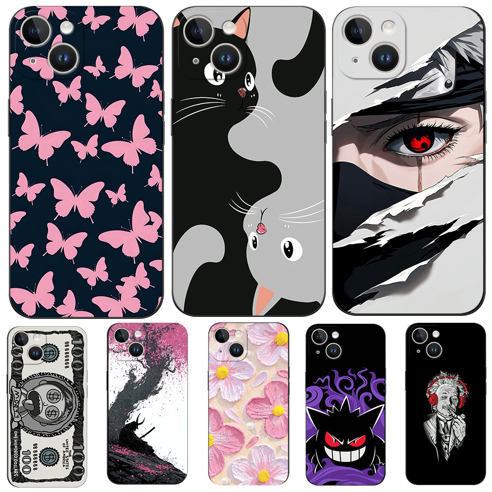 Dành Cho iPhone 14 Ốp Lưng iPhone 14 Plus Ốp lưng Silicon Mềm Bảo Vệ Đen Tpu Ốp Lưng Tiền Đáng Yêu