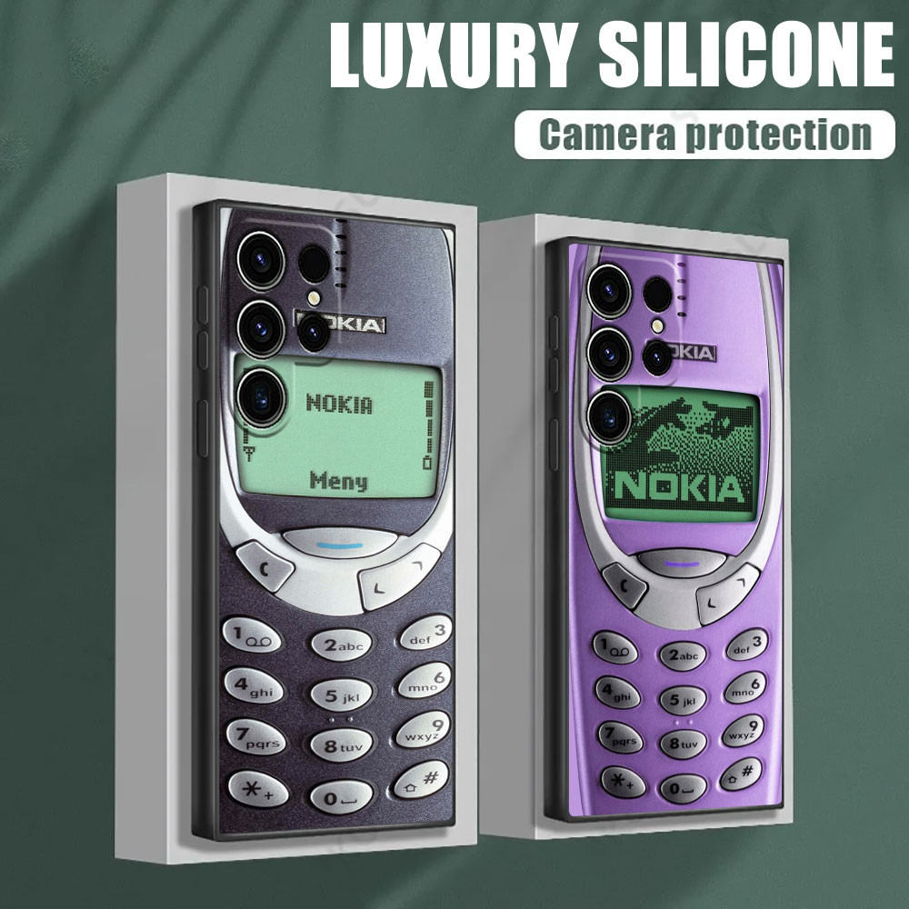 Ngộ nghĩnh Retro Cũ Hoài Cổ Nokias Ốp Lưng Điện Thoại Samsung S25 Ultra S23 S24 FE A56 A55 A36 5G S2