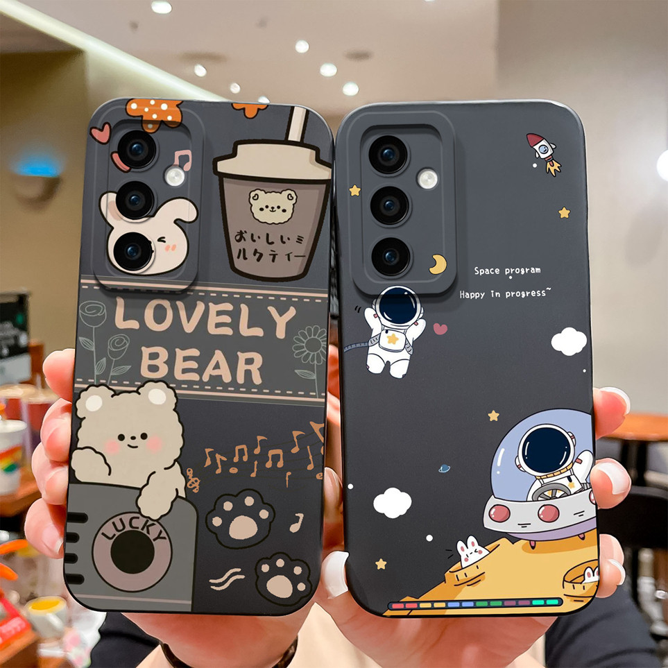 Dành Cho Samsung Galaxy S24 FE Ốp lưng Hoạt Hình Phi Hành Gia Vỏ Silicon Mềm Chống Sốc Ốp Lưng Cho S