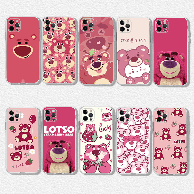 Ốp điện thoại trong suốt mềm cho LG D690 G3 G3S G8 G8X K10 K10A K11 Pro Plus 6DS Dâu Gấu