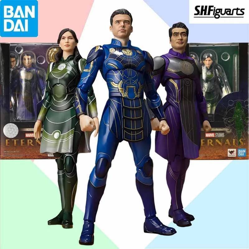 Bandai MODEL KIT SHF Movie Eternals Ikaris&Sercy Action Figure Model Toys Gifts For boys Collectible