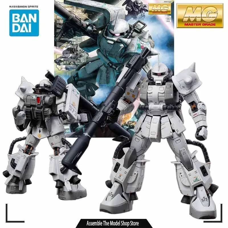 Bandai AM Kit MG MS-06R-1A ZAKU 2 1/100 Anime Action Figure Assembly Model Collection Toy Robot Gift