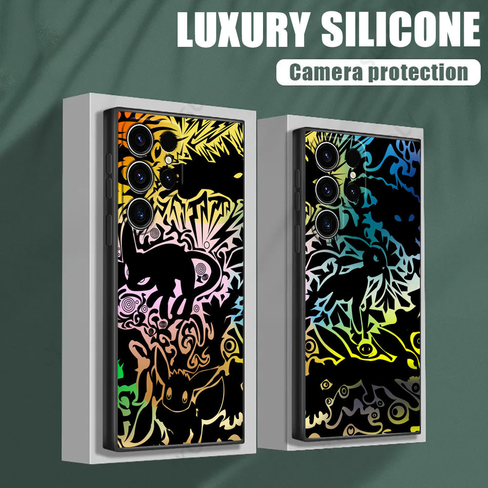 Ốp Điện Thoại Pokemon Eevee Evolutions Cho Samsung S25 Ultra S23 S24 FE A56 A55 A36 5G S22 S20 Plus 