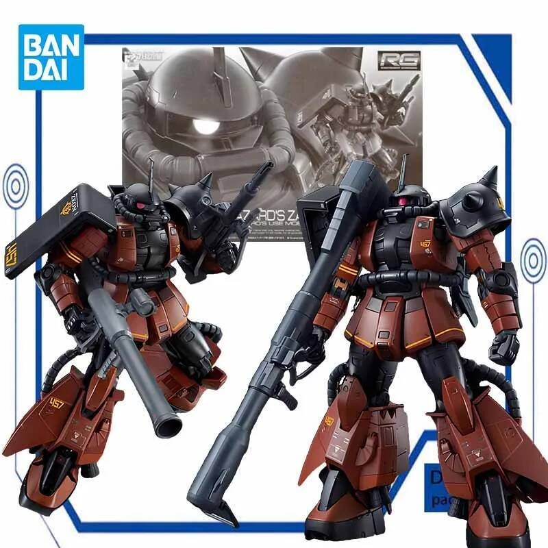 BandaiMODEL KIT AM RG 1/144 Anime Action Figure GABBY HAZARD'S ZAKU II Assembly Toys Model Gifts For