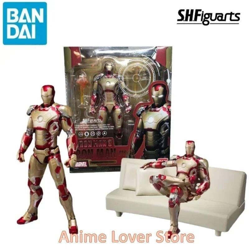 Bandai S.H.Figuarts SHF Iron Man Mark 42 Anime Figures Toys for Kids Collectible Model Ornaments