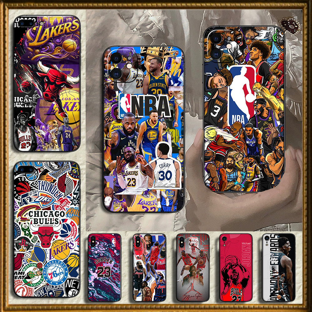 Ốp lưng TPU màu đen mềm cho Realme 3 5 6 Pro 5i 5s 6i 7i 7MM Jordan NBA vỏ