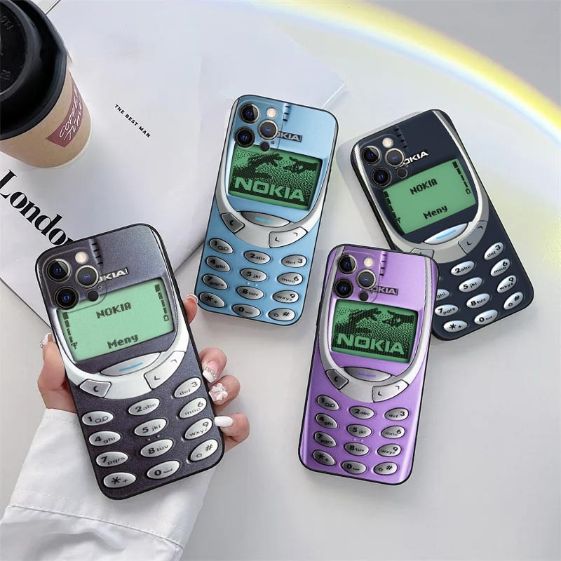 Ngộ nghĩnh Retro Cũ Hoài Cổ Nokias Ốp lưng Cho iPhone 16E 16 15 14 13 12 11 Pro Max XR XS 7 8 Plus 1