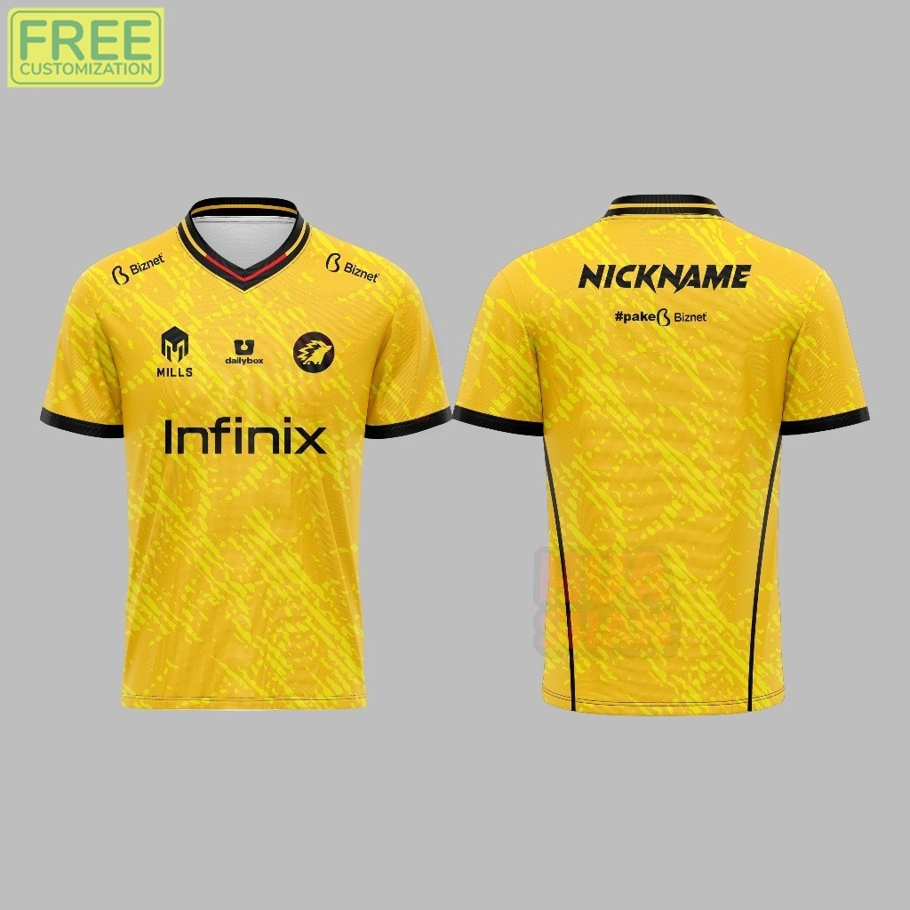 Infinix Jersey ONIC 2025 ESPORT Jersey GAMING Free NICKNAME Player Issue Jersey Áo thun Áo ủng hộ ON