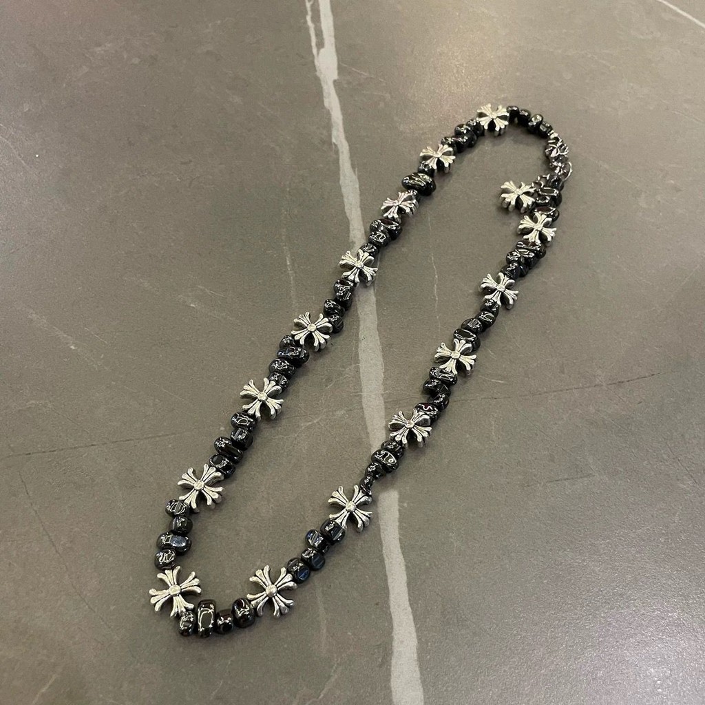 [New _ Chrome Hearts] Cropple Thương hiệu thời trang Nam Clarbone Chain Nữ Thiết kế Niche Áo len Vòn