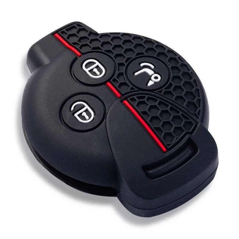 Benz Smart Car City Roadster Two Four Shell Skin Protection Remote 3 Nút Silicone Key Case Phụ kiện