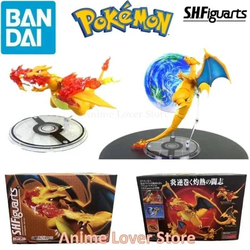 Bandai S.H.Figuarts SHF Figure Charizard Anime Action Figures Toys for Kids Collectible Model Orname