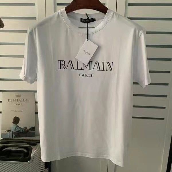[New _ Balmain Và Thương Hiệu Hợp Thời Trang Xuân Hè Mới Balmain Áo Chui Đầu Rời Tay Ngắn Dập Vàng