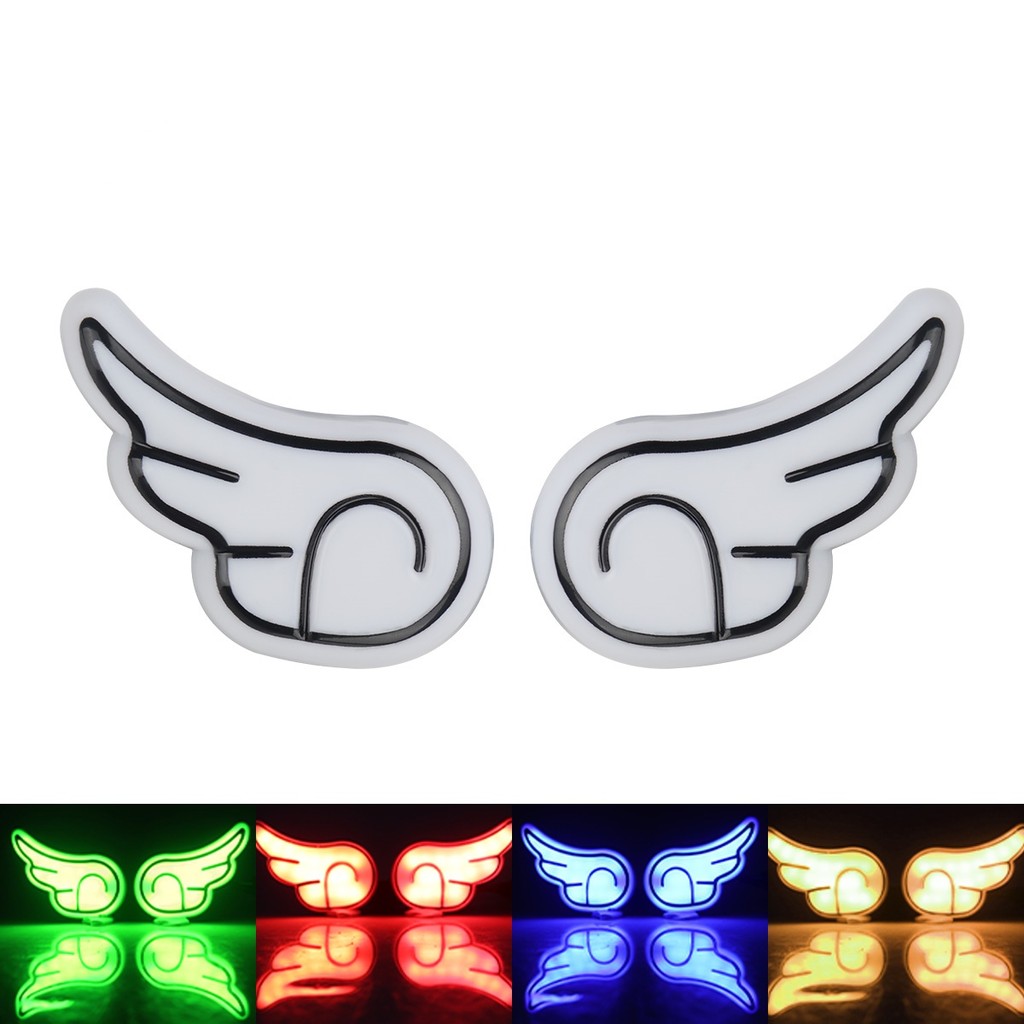 Nhấp Nháy Cánh Thiên Thần Xe Máy Ống Kính Mini Cánh Mắt Đại Bàng Cho Arale Mũ Xe Máy Biển Số Vít Ánh