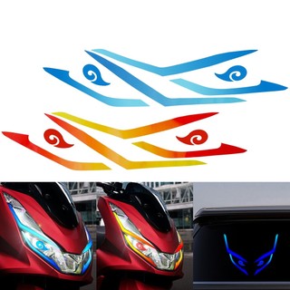 LYMOYO PCX160 Xe Máy Đèn Pha Miếng Dán Xe Máy Xe Máy Miếng Dán Mắt Đa Năng Decal Đánh Dấu Phản Quang Chống Thấm Nước Moto Trang Trí Truy Cập