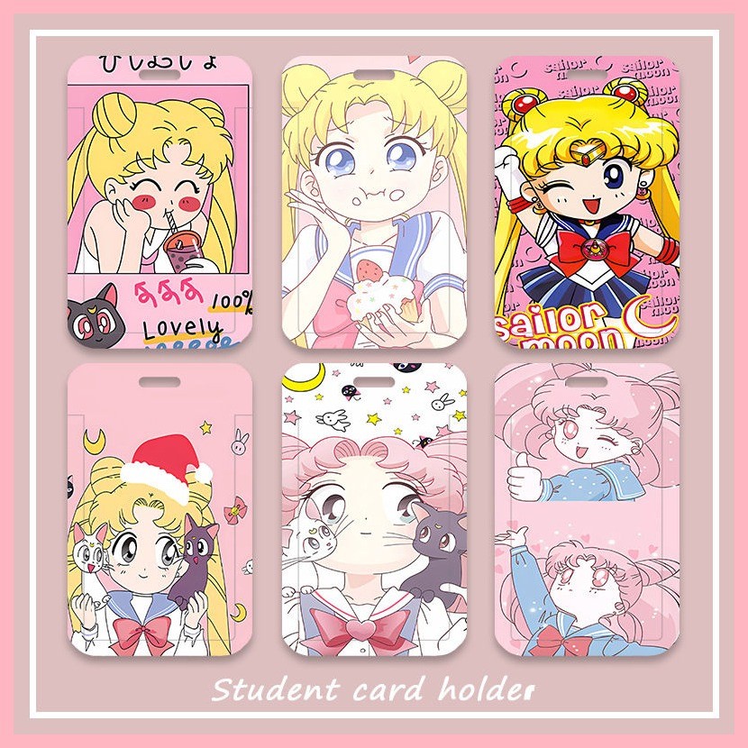 [GUYN] Hộp Đựng Thẻ Thủy Thủ Mặt Trăng Tsukino Usagi Nữ Nhỏ Thủy Thủ Mặt Trăng Hoạt Hình Khuôn Viên 