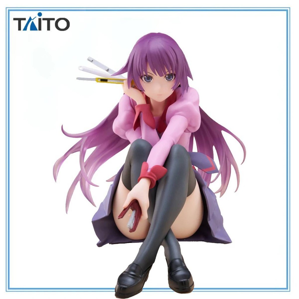 Taito Desktop Cute Monogatari Senjougahara Hitagi Anime Figure Collection Series Model Toys Garage K
