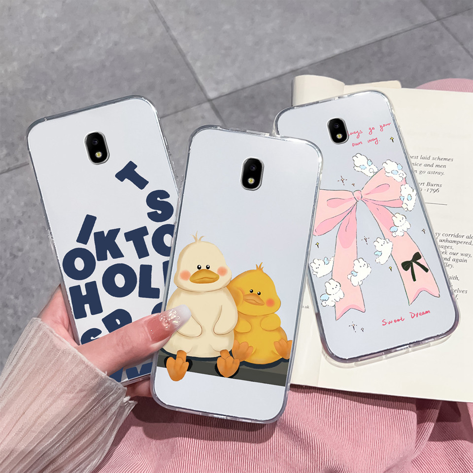 Ốp Cho samsung Galaxy j5 j5 prime Nơ Hồng Vịt Vàng Bảo Vệ Chống Rơi Silicon Chống Sốc Trong Suốt Dàn