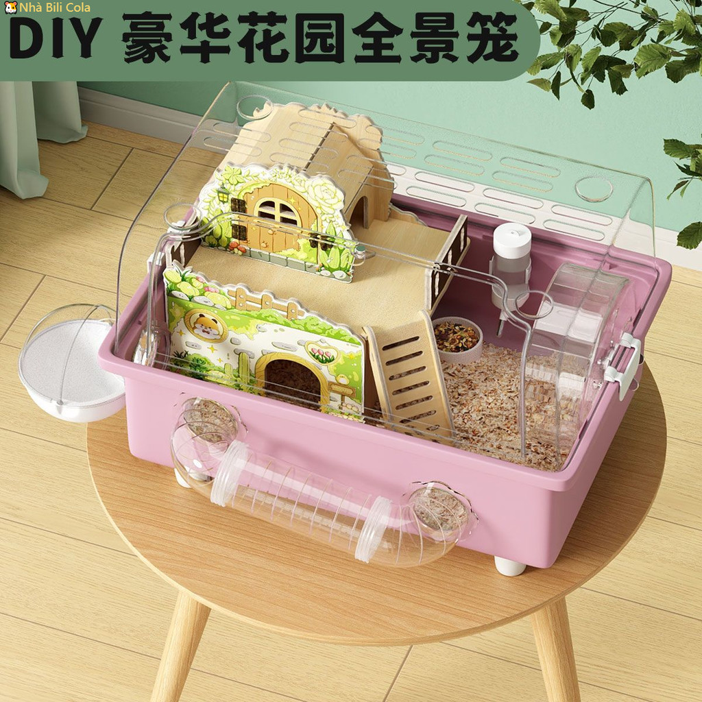 Trong kho Hamster Cage Golden Silk Bear Gấu kép trung tâm thoáng khí