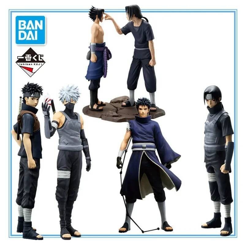 Bandai Ichiban Kuji Uchiha Itachi Obito Sasuke Toy Ornament Naruto Sharingan Anime Figure Toys Gift