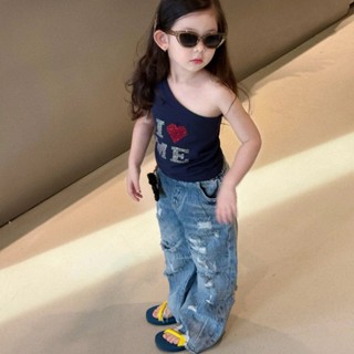 [Khuyến nghị] Áo Vest một vai cho bé gái Áo đế quây chữ bằng đá nóng