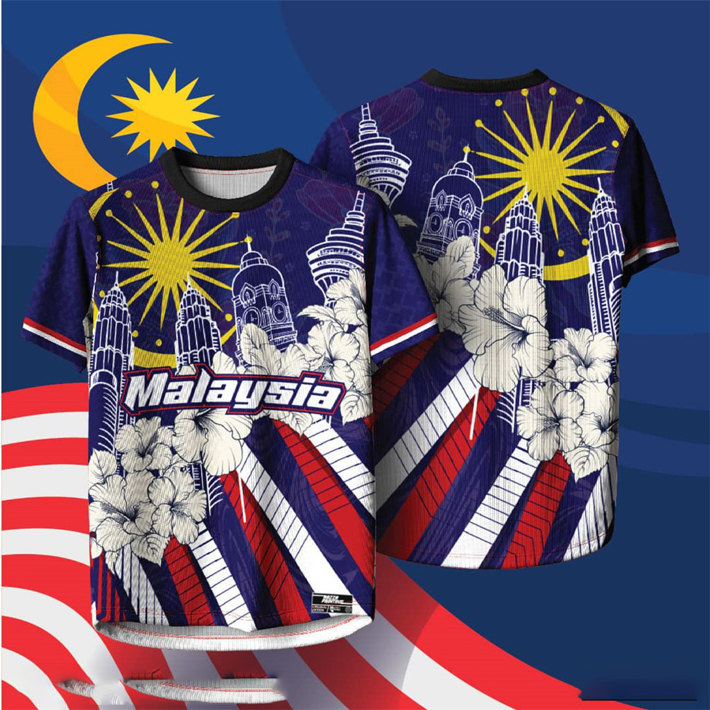 Merdeka 68 Baju Áo Merdeka 2025 Áo Nfl Cổ Tròn Negaraku Harimau Thiết Kế In Hình