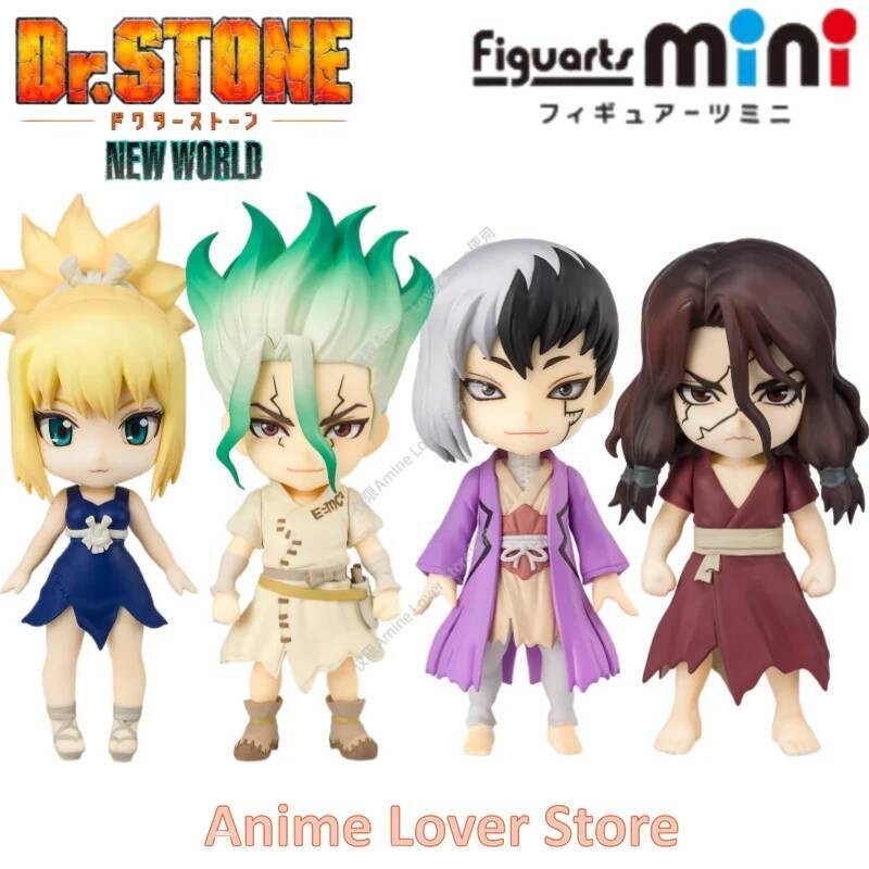 Bandai Figuarts Mini Dr.STONE Ishigami Senkuu Asagiri Gen Amber Nanami Ryusui Anime Figure Toys for 