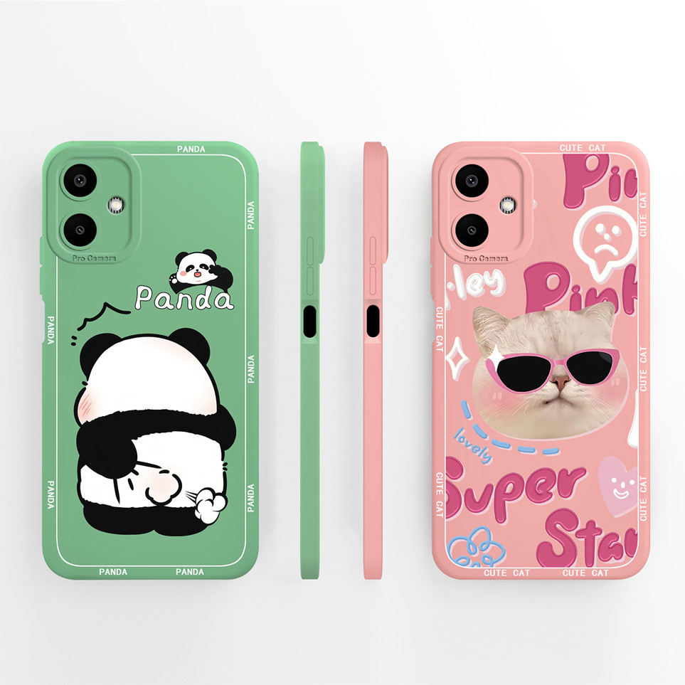 Ốp Cho Samsung Galaxy A06 M06 F06 Ốp Lưng Cho Thời Trang Gấu Trúc Mèo Con Silicon Mềm Bền Nhà Ở Cho 