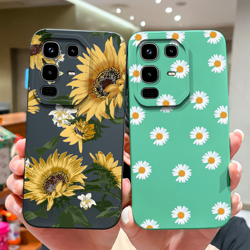 Dành Cho Infinix note 50 Pro Plus 50x 50S Vỏ Hoa Hướng Dương rực rỡ Hoa Cúc Chất Lỏng Chống Rơi Sili