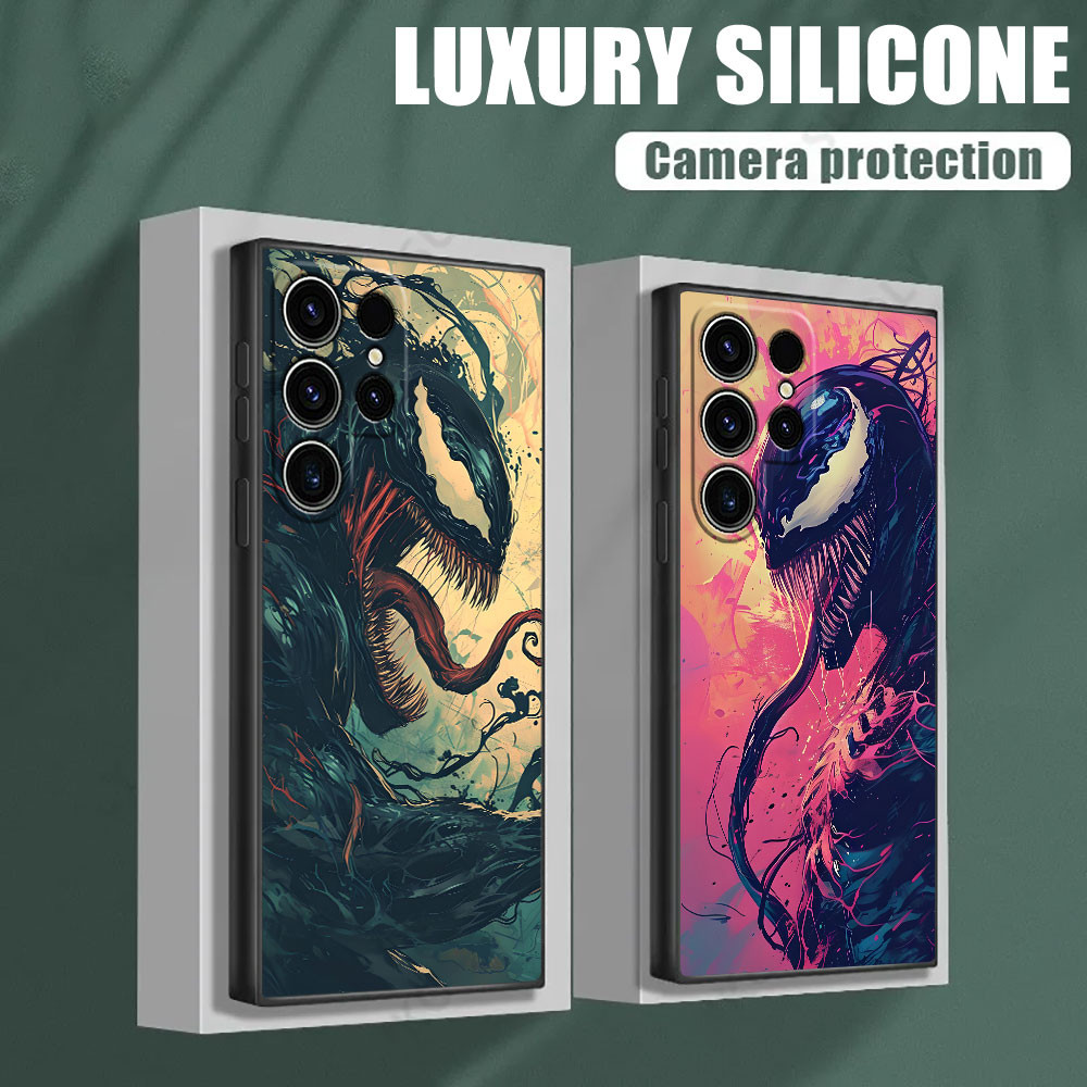 Ốp Điện Thoại Marvel Kinh Dị Nọc Độc Marvel Cho Samsung S25 Ultra S23 S24 FE A56 A55 A36 5G S22 S20 