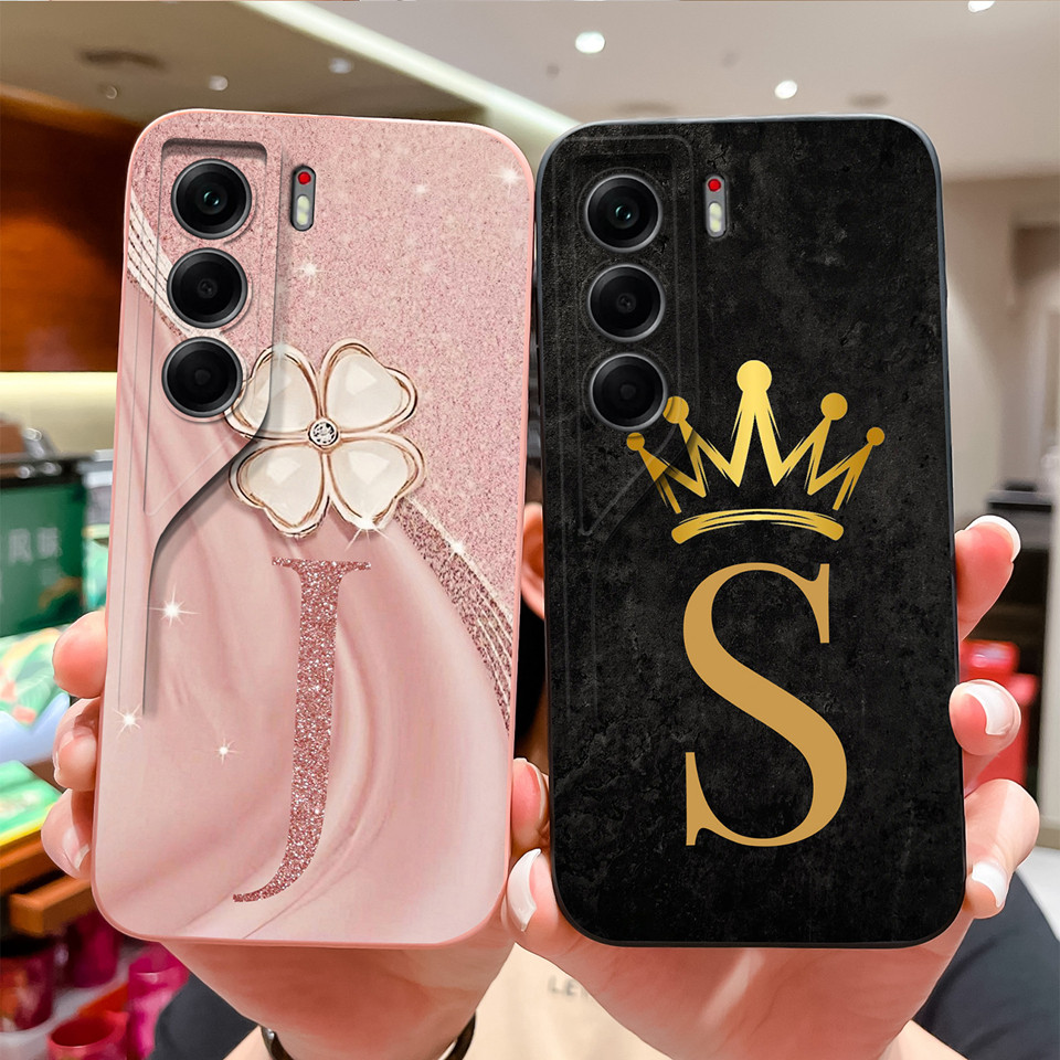 Vỏ Cho Tecno Camon 40 40 Pro Lucky Clover Crown Letter Bền Chống Trơn Trượt Bảo Vệ Toàn Diện Vỏ Sili