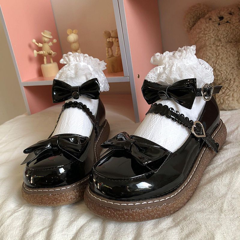 Giày búp bê Mary Jane UNTEEY B20G07P 36Z230909 bằng da mềm đế êm thoải mái thời trang lolita Hàn Quốc 2023