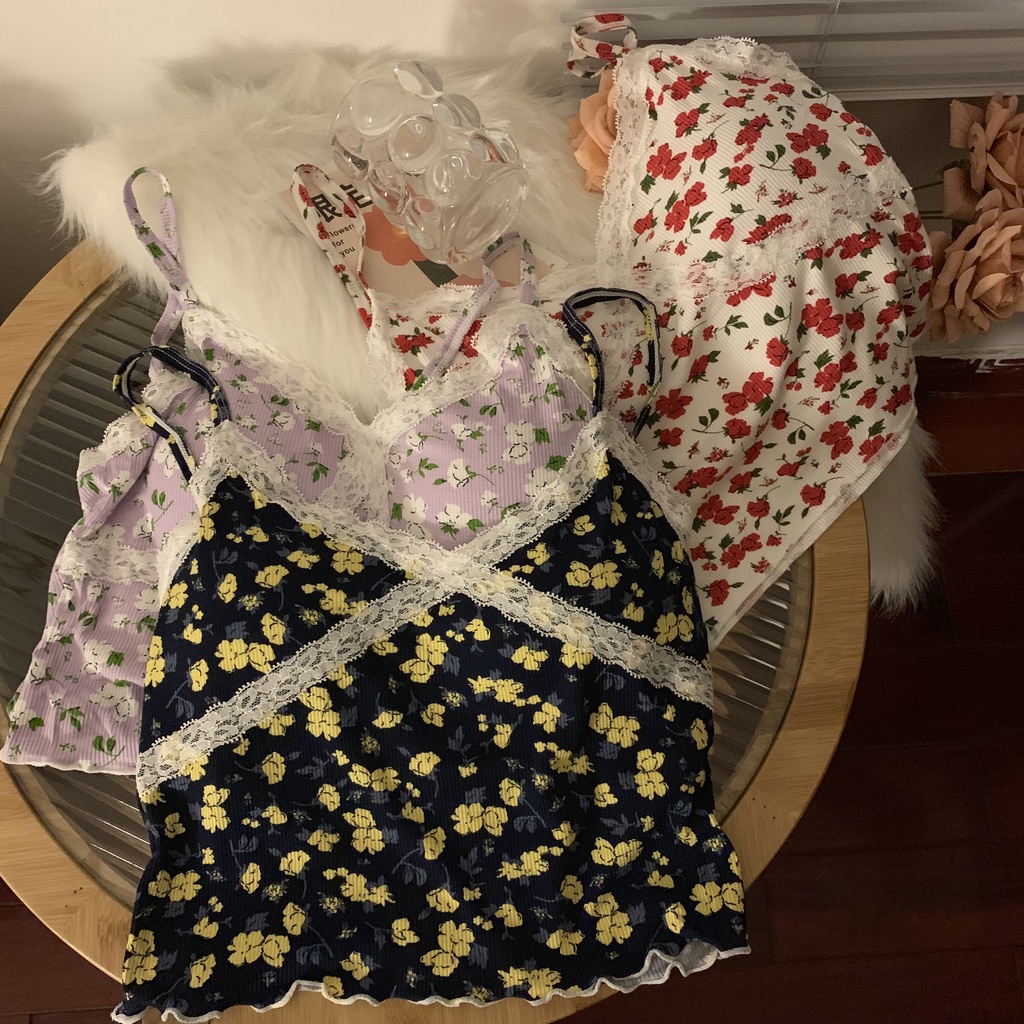 67135 Pháp Sang Trọng Hoa Áo Yếm Mỏng Vừa Vặn