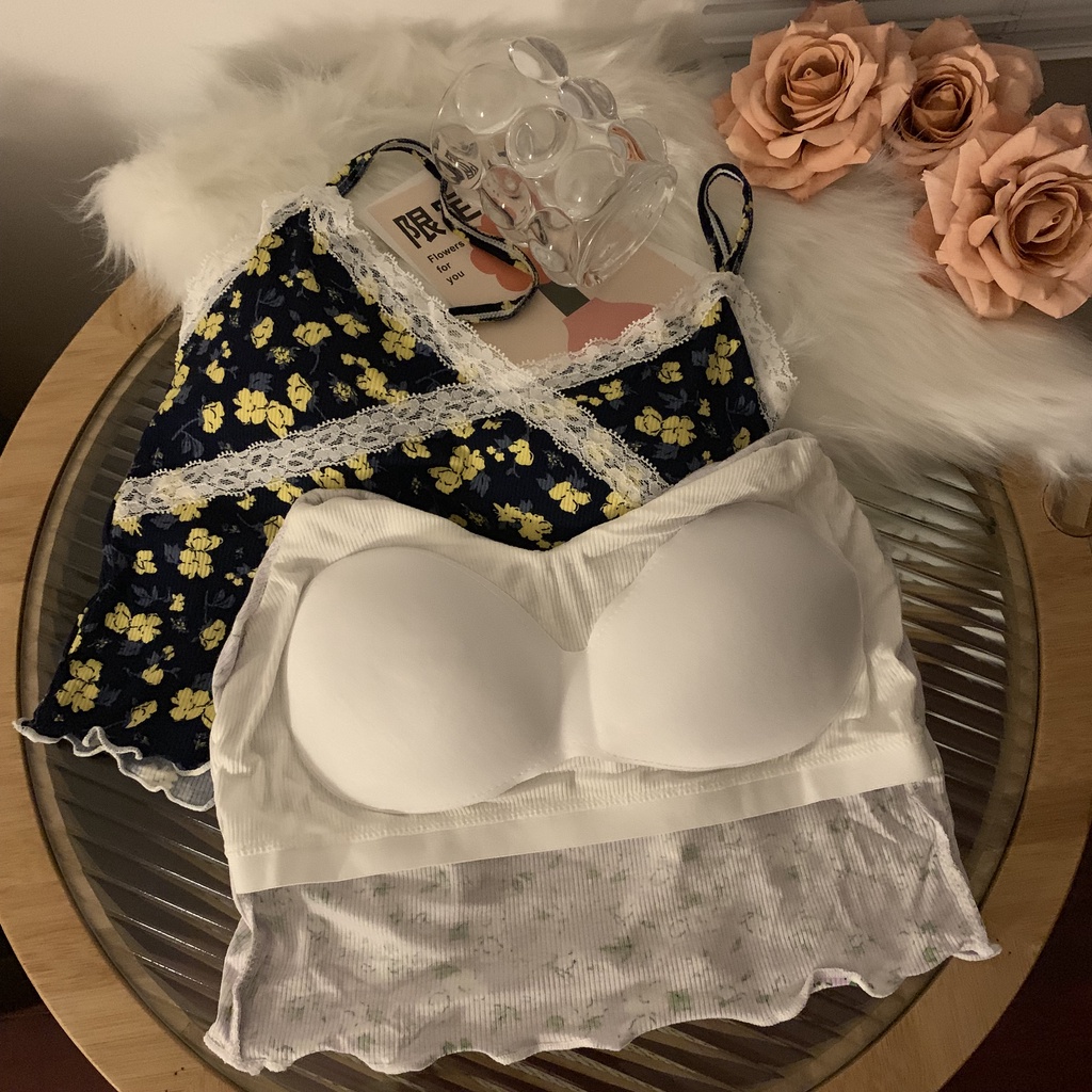 67135 Pháp Sang Trọng Hoa Áo Yếm Mỏng Vừa Vặn