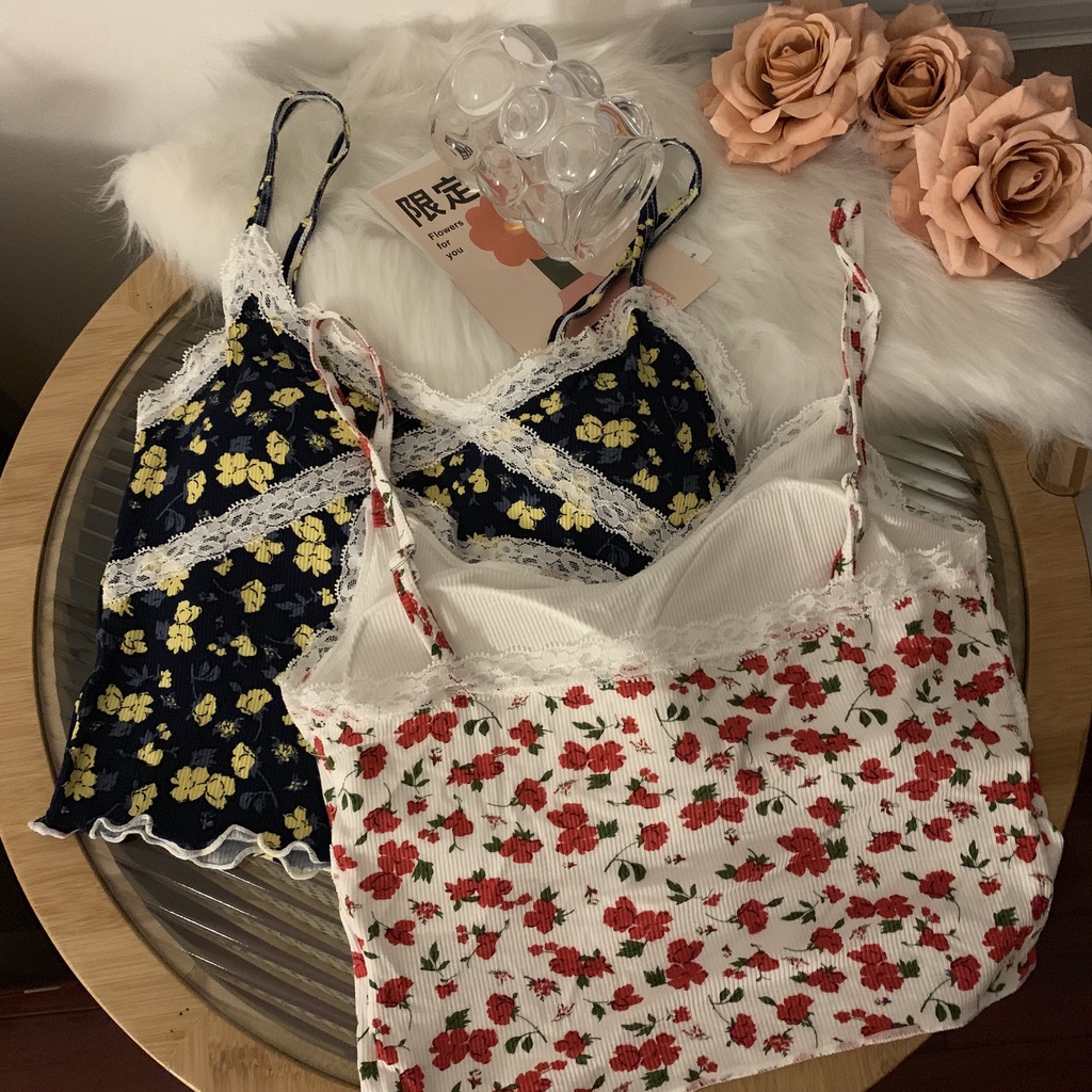 67135 Pháp Sang Trọng Hoa Áo Yếm Mỏng Vừa Vặn